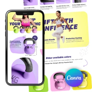Fitness | A+ Content Basic | Rise & Lift - Canva