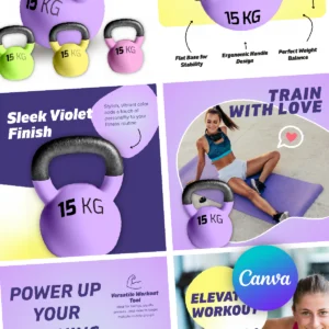 Fitness | Image Listing Gallery | Rise & Lift - Canva