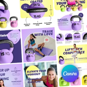 Fitness | Full Pack | Rise & Lift - Canva